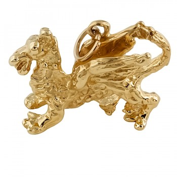 9ct gold Welsh Dragon Charm